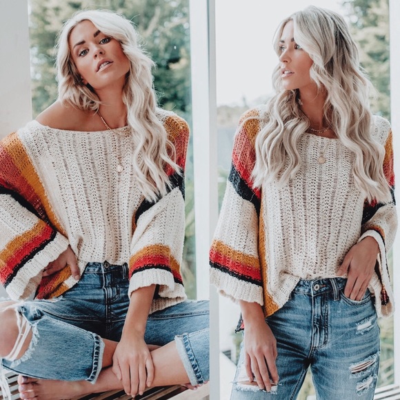 Vici Sweaters - Vici Grand Canyon Striped Sweater